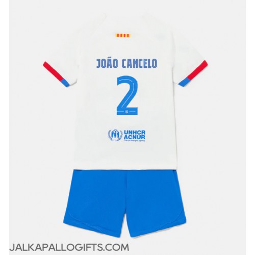 Barcelona Joao Cancelo #2 Vieras Peliasu Lasten 2023-24 Lyhythihainen (+ Lyhyet housut)
